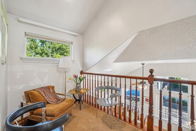 4538 Cottage Grove Ln, Murray, UT 84107 - living area featuring lofted ceiling