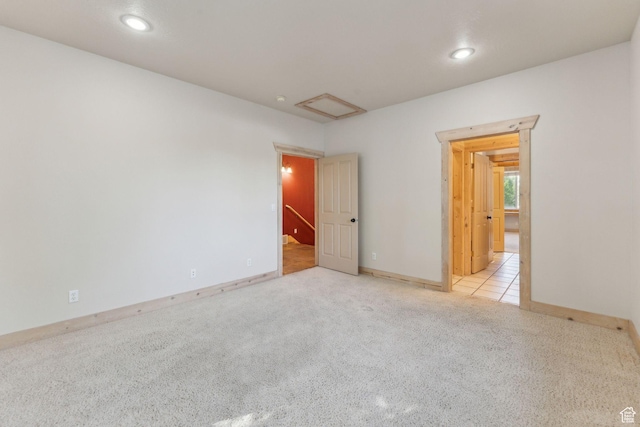 280 N Mill Rd, Heber City, UT 84032 - carpeted spare room featuring attic access, recessed lighting, and baseboards