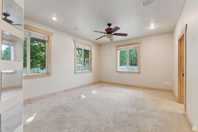 280 N Mill Rd, Heber City, UT 84032 - spare room featuring carpet floors, plenty of natural light, ceiling fan, and recessed lighting