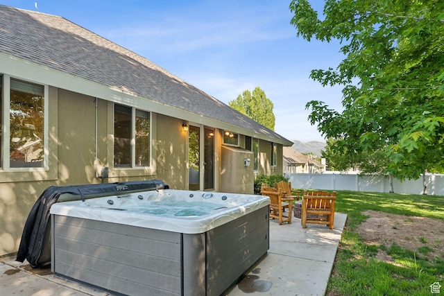 280 N Mill Rd, Heber City, UT 84032 - view of patio / terrace featuring a hot tub