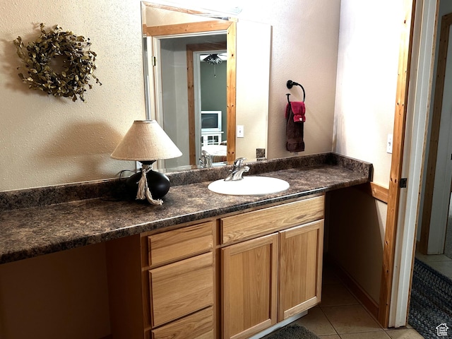 1940 E Shore Rd, Saint Charles, ID 83272 - bathroom featuring vanity and tile patterned flooring
