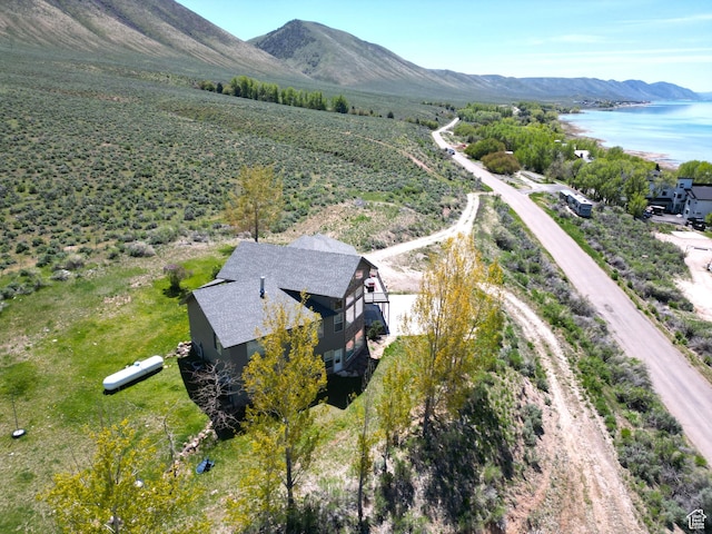 1940 E Shore Rd, Saint Charles, ID 83272 - view from above of property featuring a water and mountain view