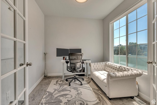 5058 W Blythswood Ln S, Herriman, UT 84096 - carpeted office with french doors and baseboards