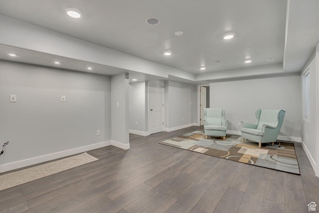 5058 W Blythswood Ln S, Herriman, UT 84096 - sitting room with baseboards, wood finished floors, and recessed lighting