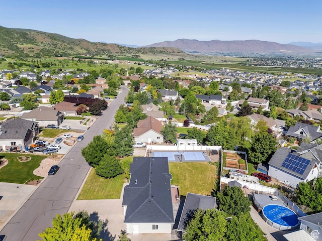 69 E Hudson Dr, Elk Ridge, UT 84651 - aerial view of residential area with a mountain backdrop