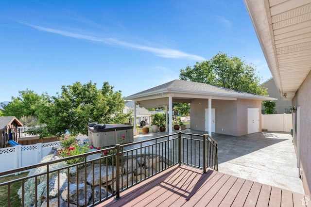 69 E Hudson Dr, Elk Ridge, UT 84651 - wooden terrace featuring a patio area