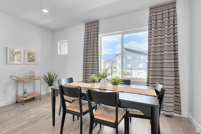 412 S 1110 W Unit 215, American Fork, UT 84003 - dining area with baseboards, light wood finished floors, and recessed lighting