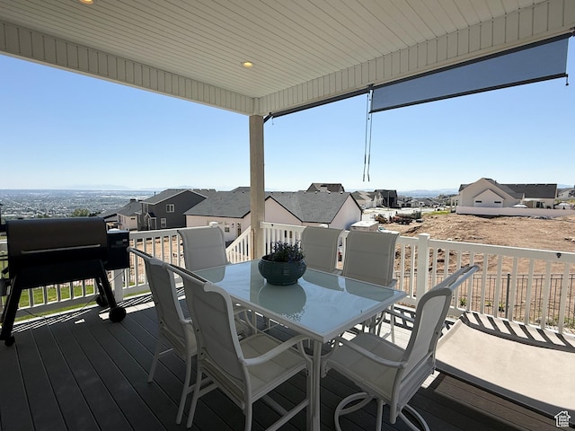 3723 N 500 E, North Ogden, UT 84414 - deck featuring outdoor dining space and a residential view