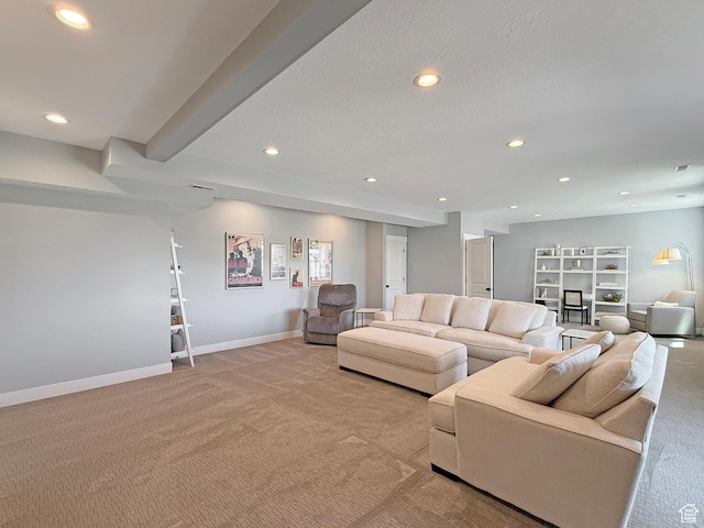 3723 N 500 E, North Ogden, UT 84414 - living area with light colored carpet, recessed lighting, and baseboards