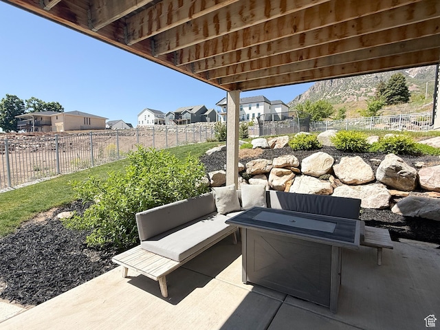3723 N 500 E, North Ogden, UT 84414 - fenced backyard with a patio, a residential view, and outdoor lounge area