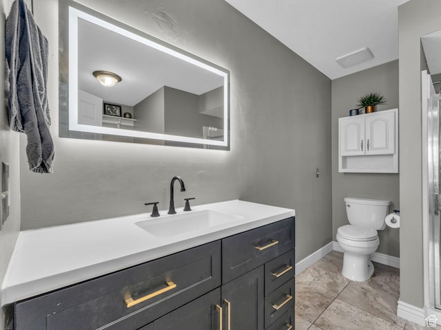 10685 S Superior Cir E, Sandy, UT 84094 - bathroom featuring vanity, toilet, and baseboards