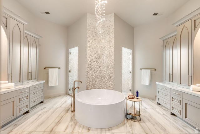 2836 S 2300th Cir E, St George, UT 84790 - bathroom with vanity and a freestanding tub