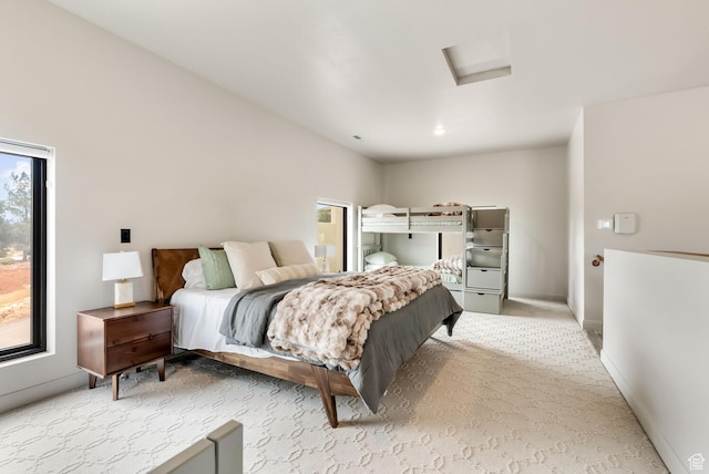 2836 S 2300th Cir E, St George, UT 84790 - carpeted bedroom with attic access, multiple windows, and baseboards