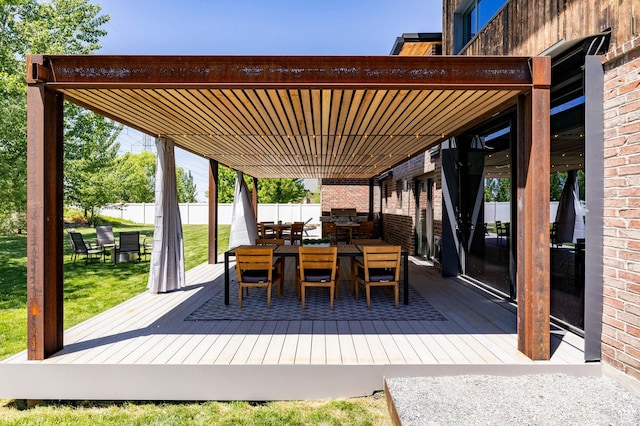1983 W Ranch Rd, Farmington, UT 84025 - view of patio featuring outdoor dining area and a wooden deck