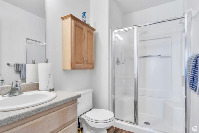 463 E Braidhill Dr, Draper, UT 84020 - bathroom with a shower stall, vanity, and toilet