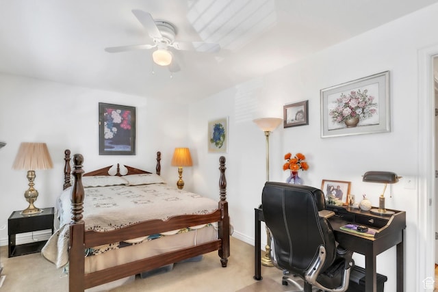 463 E Braidhill Dr, Draper, UT 84020 - bedroom featuring an office area, carpet floors, baseboards, and a ceiling fan