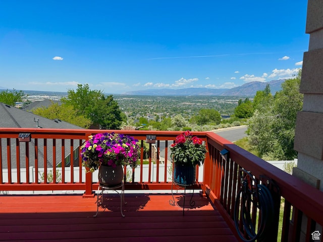 463 E Braidhill Dr, Draper, UT 84020 - wooden deck with a mountain view