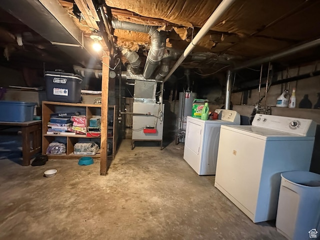 50 N 100 E, Meadow, UT 84644 - unfinished below grade area featuring independent washer and dryer, water heater, and heating unit