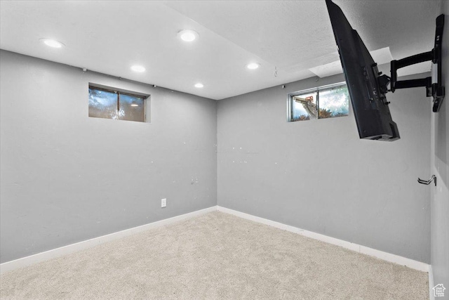 175 Green Dr, Layton, UT 84041 - below grade area with carpet flooring, recessed lighting, and baseboards