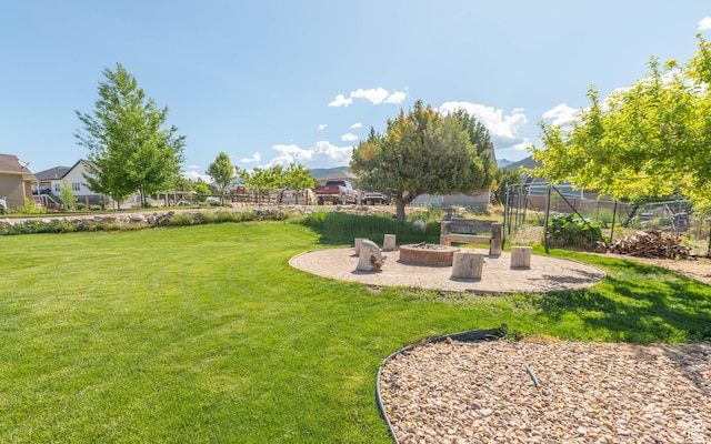 935 S 950 E, Ephraim, UT 84627 - view of yard with a fire pit and a patio area