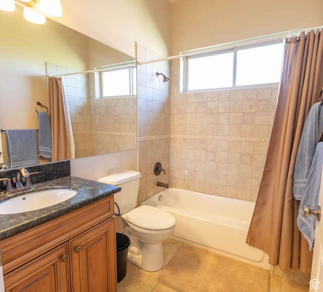 935 S 950 E, Ephraim, UT 84627 - full bathroom with shower / tub combo, vanity, toilet, and tile patterned floors