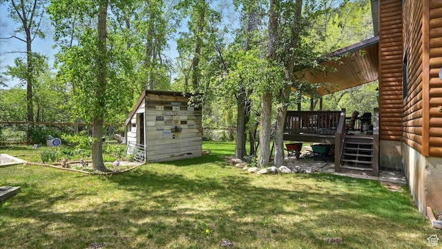 3786 Beaver Creek Rd, Kamas, UT 84036 - view of yard featuring a wooden deck