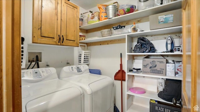 3786 Beaver Creek Rd, Kamas, UT 84036 - laundry area featuring cabinet space and separate washer and dryer