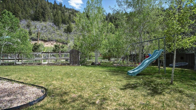 3786 Beaver Creek Rd, Kamas, UT 84036 - view of yard with a trampoline