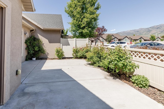 344 E 2280 N Unit C, North Logan, UT 84341 - view of patio / terrace with a mountain view and a residential view