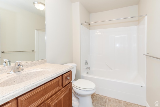 344 E 2280 N Unit C, North Logan, UT 84341 - full bathroom with vanity, toilet, shower / bathtub combination, and tile patterned floors