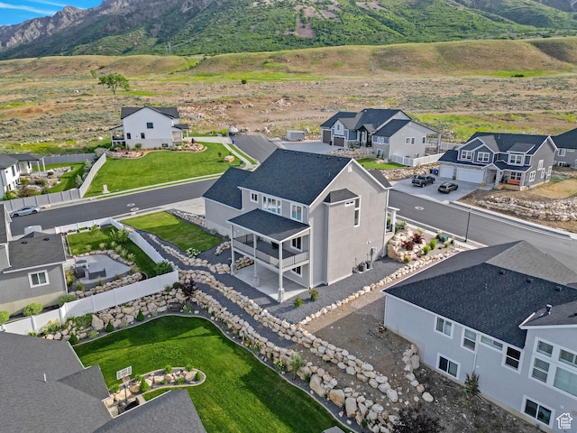 3877 N 425 E, North Ogden, UT 84414 - aerial perspective of suburban area featuring a mountainous background