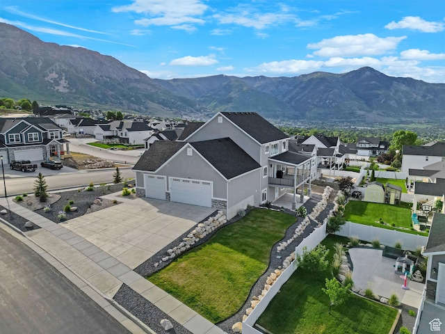 3877 N 425 E, North Ogden, UT 84414 - aerial perspective of suburban area with mountains
