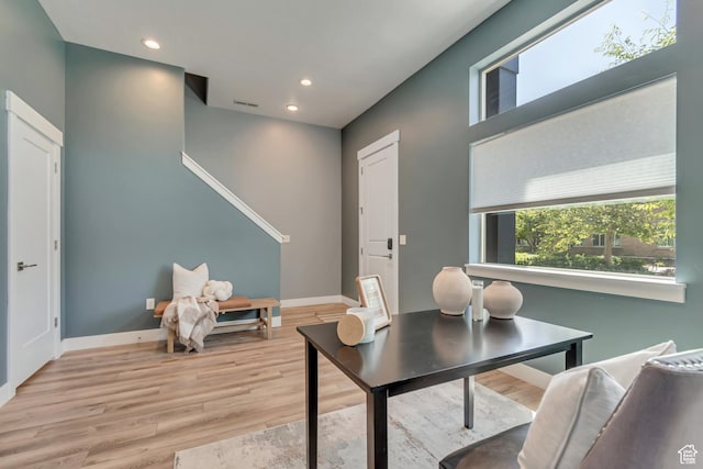 4237 S Birkhill Blvd, Murray, UT 84107 - home office featuring wood finished floors, recessed lighting, and baseboards