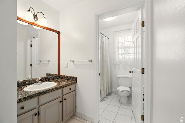 1777 W 4200 N, Smithfield, UT 84335 - full bath with vanity, toilet, tile patterned floors, and curtained shower