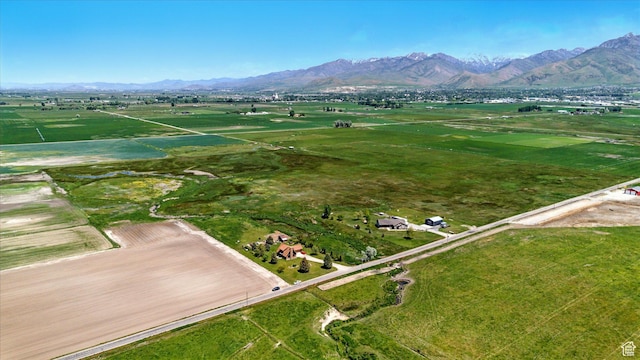 1777 W 4200 N, Smithfield, UT 84335 - aerial overview of property's location with rural landscape and mountains