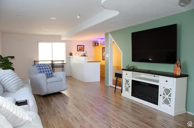 6705 S High Bluff Dr W, West Jordan, UT 84081 - living room with light wood-style flooring and recessed lighting