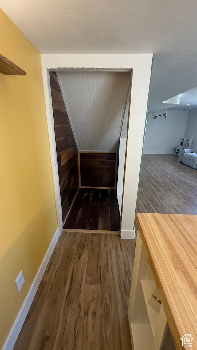 6705 S High Bluff Dr W, West Jordan, UT 84081 - detailed view of wood finished floors and baseboards