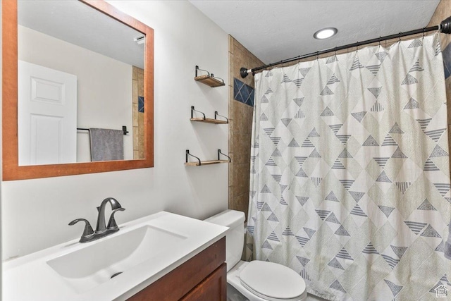 4868 W Cedar Point Peak Dr S, Riverton, UT 84096 - bathroom with toilet, vanity, and a shower with curtain