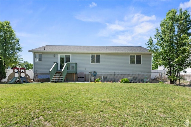 4868 W Cedar Point Peak Dr S, Riverton, UT 84096 - back of property with a playground