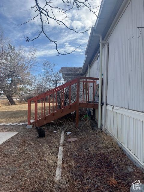 415 E 100 N, Elmo, UT 84521 - view of property exterior with a deck
