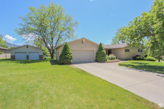 1460 E 2100 N, North Logan, UT 84341 - ranch-style house with a front yard and brick siding