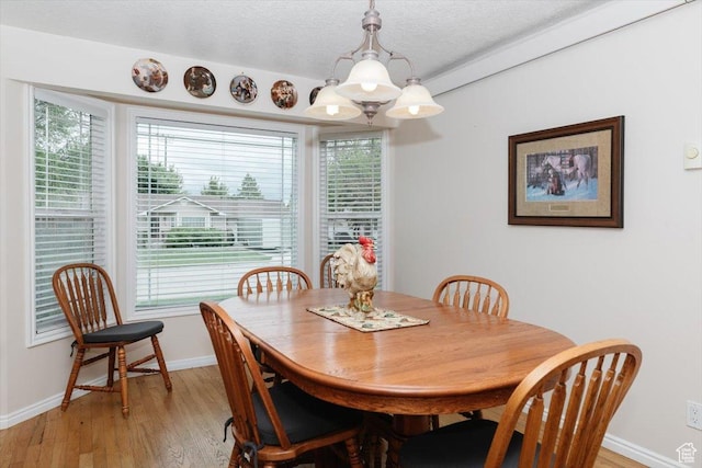 310 E Valley View Dr, Preston, ID 83263 - dining area featuring plenty of natural light, light wood-style flooring, baseboards, and a textured ceiling