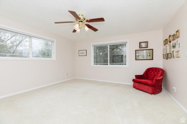 310 E Valley View Dr, Preston, ID 83263 - unfurnished room with carpet flooring, a ceiling fan, baseboards, and a textured ceiling