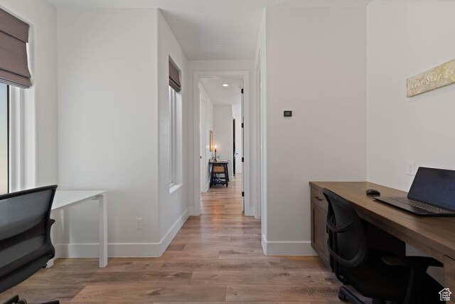 108 N Arrowhead Ln, Ivins, UT 84738 - office space with baseboards and light wood-style flooring