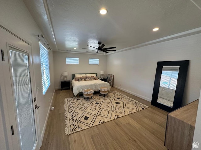 2786 S 3780 W, Hurricane, UT 84737 - bedroom featuring wood finished floors, baseboards, multiple windows, and recessed lighting