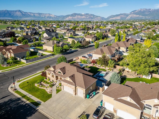 4836 S 5050 W, Hooper, UT 84315 - aerial perspective of suburban area featuring a mountainous background