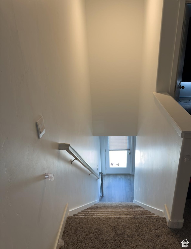 1764 E Fall St, Eagle Mountain, UT 84005 - stairs with carpet and baseboards