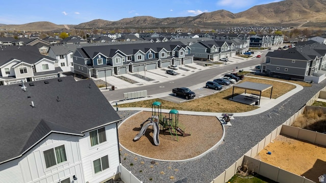 1764 E Fall St, Eagle Mountain, UT 84005 - aerial perspective of suburban area featuring mountains