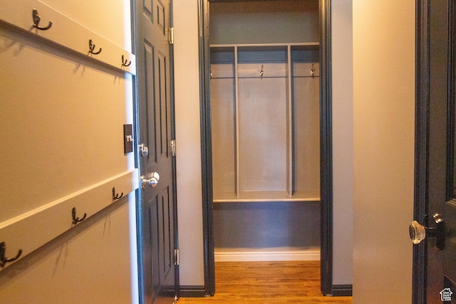 2182 W 1145 N, Clinton, UT 84015 - corridor with baseboards and wood finished floors
