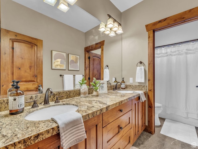 2894 E Cobblemoor Ln, Sandy, UT 84093 - bathroom featuring double vanity and toilet